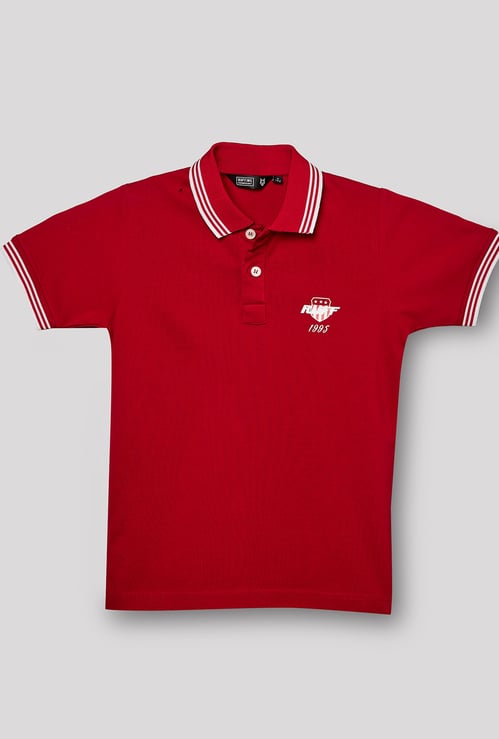 RUFF KIDS Boys Solid Polo T-shirt