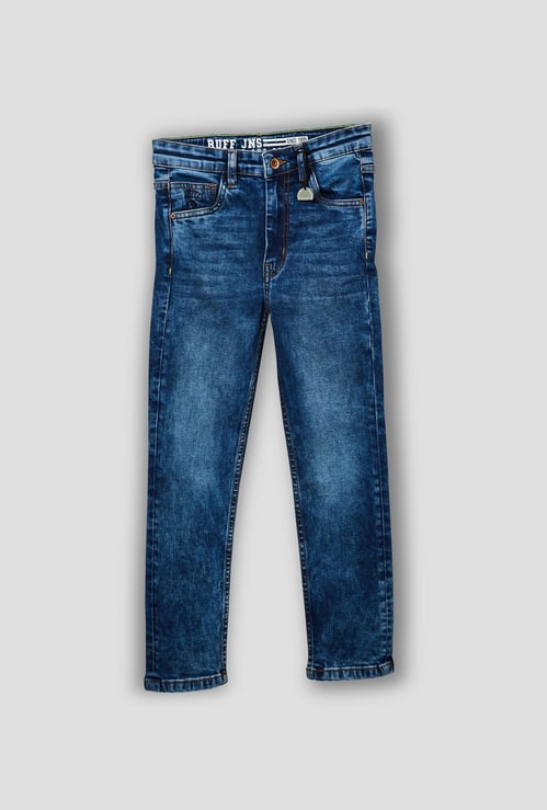 RUFF KIDS Boys Stonewashed Regular Fit Jeans