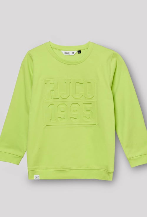 RUFF KIDS Boys Logo Embossed Sweatshirt