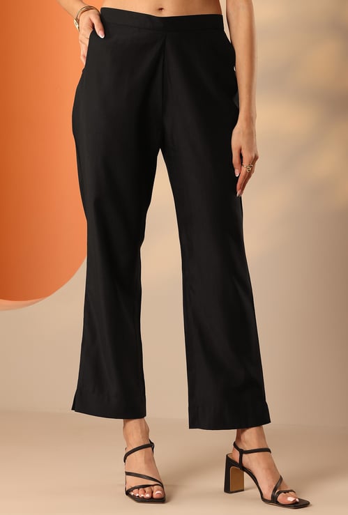 LIBAS Solid Straight Pants