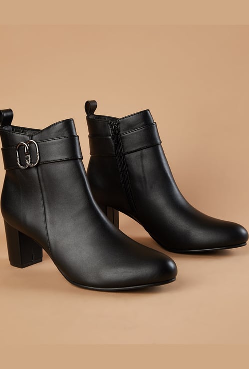 GINGER Block-Heel Ankle Boots