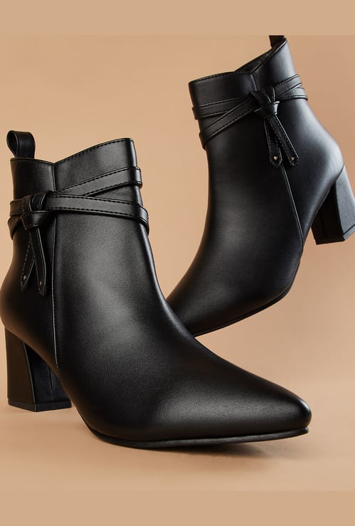 GINGER Block-Heel Ankle Boots