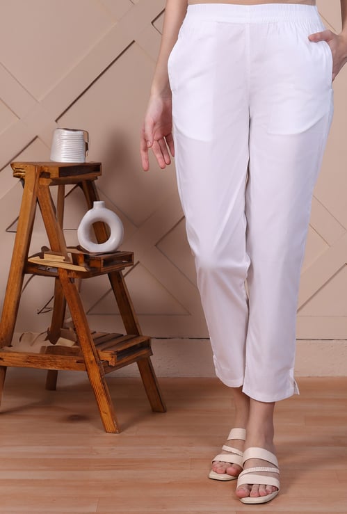AURELIA Solid Straight Pants