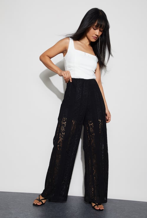 GINGER Lace Wide Leg Trousers