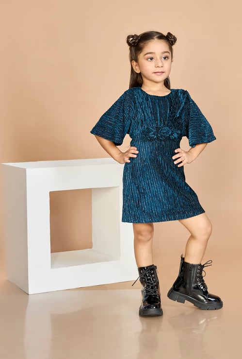PEPPERMINT Girls Metallic Sheath Dress