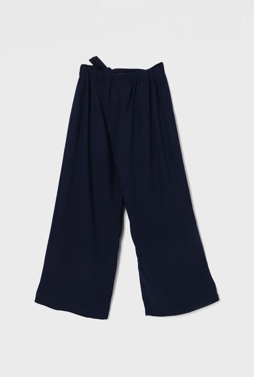 PEPPERMINT Girls Solid Wide Leg Trousers