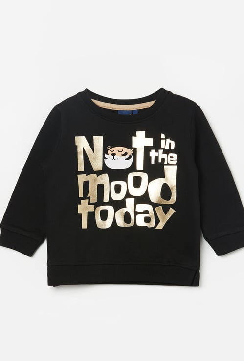 JUNIORS Boys Typographic Print Sweatshirt