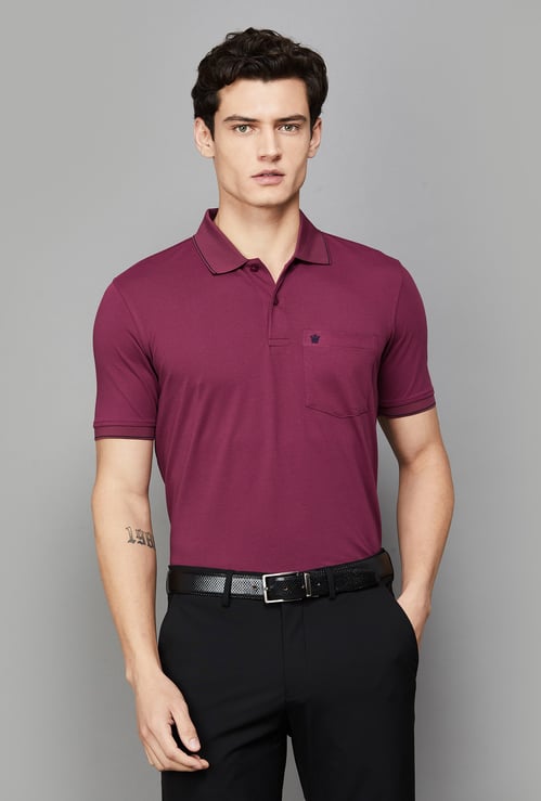 LOUIS PHILIPPE Solid Polo T-shirt
