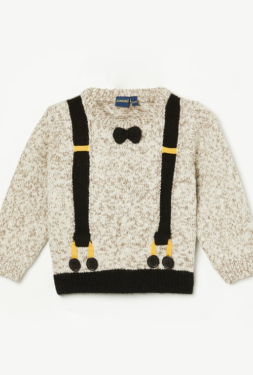 JUNIORS Boys Suspender-Detailed Sweater