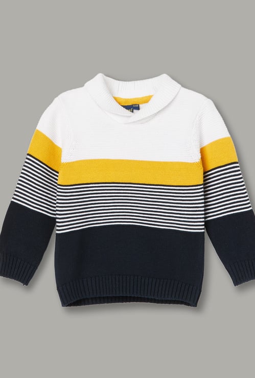 JUNIORS Boys Striped Sweater