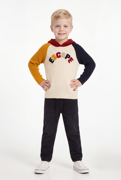 FAME FOREVER Boys Colourblock Hooded Sweater