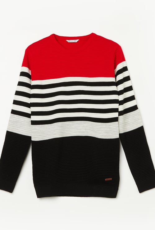 FAME FOREVER Striped Sweater