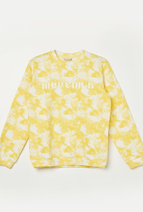 FAME FOREVER Boys Tie-Dye Print Sweatshirt