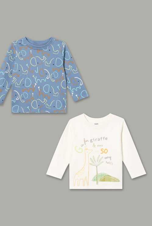 FS MINI KLUB Boys Printed T-shirt - Pack of 2