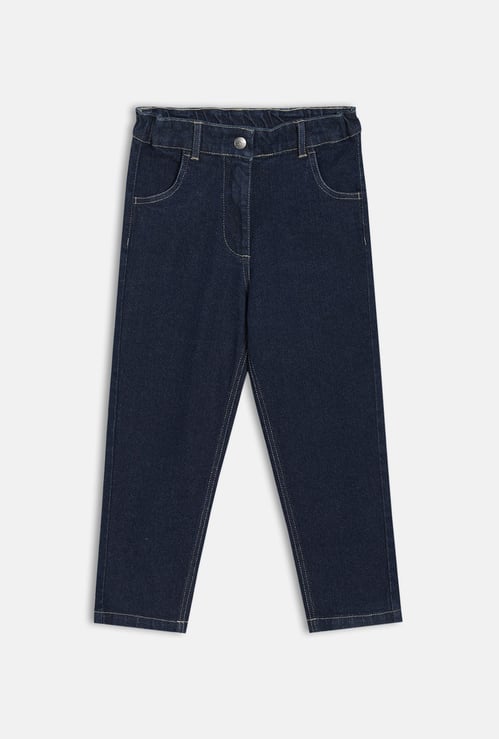 FS MINI KLUB Girls Solid Regular Fit Jeans