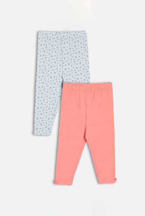 FS MINI KLUB Girls Assorted Leggings - Pack of 2