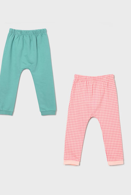 FS MINI KLUB Girls Assorted Joggers- Pack of 2