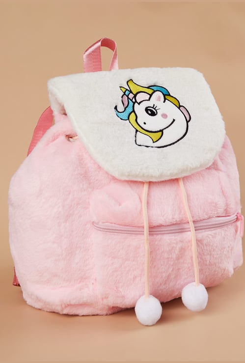 GINGER Girls Fuzzy Unicorn Backpack