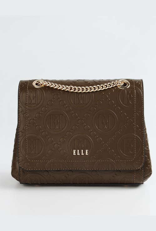ELLE Brand Embossed Sling Bag