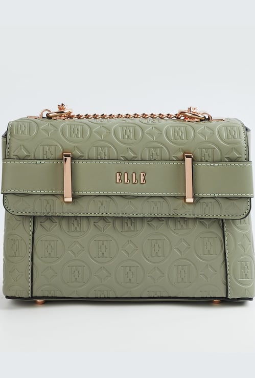 ELLE Brand Embossed Sling Bag