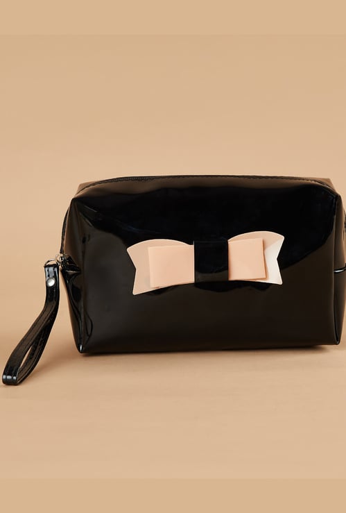 GINGER Bow Detail Vanity Pouch