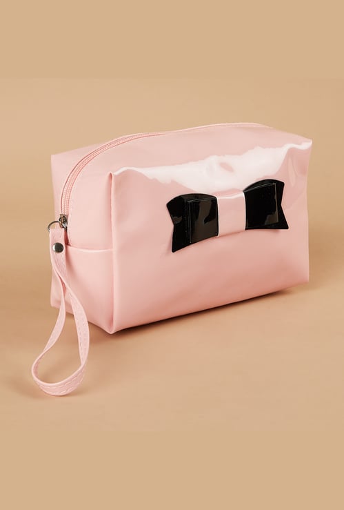 GINGER Bow Detail Vanity Pouch