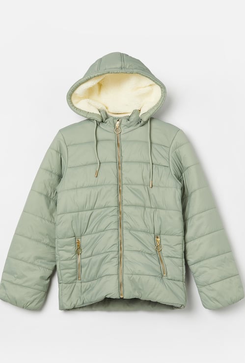 FAME FOREVER Girls Hooded Padded Jacket