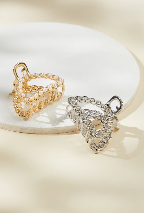 FAME FOREVER Embellished Clutchers - Pack of 2
