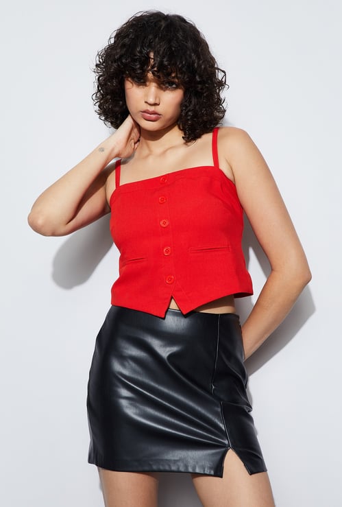 GINGER Solid Crop Top