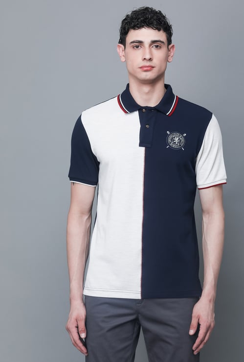 FAHRENHEIT Colourblocked Polo T-shirt