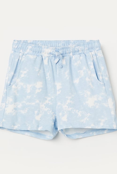 FAME FOREVER Girls Tie-Dye Knit Shorts
