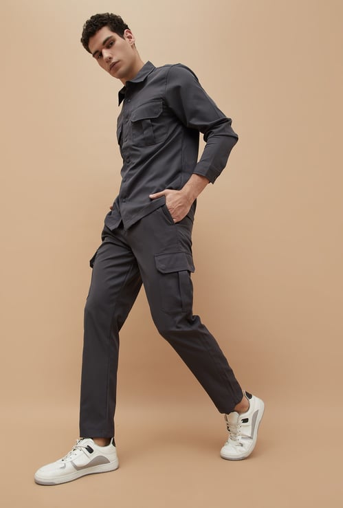 CODE Solid Regular Fit Cargos