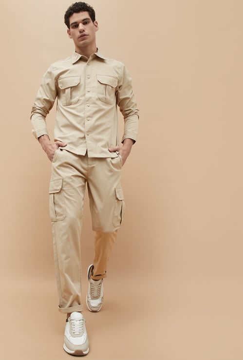 CODE Solid Regular Fit Cargos