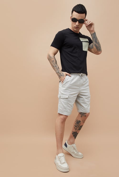 FAME FOREVER Solid Cargo Shorts