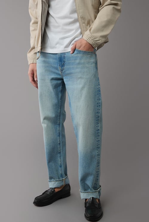 AMERICAN EAGLE Washed Slim Straight Jeans