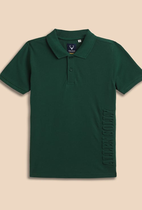 ALLEN SOLLY Boys Solid Polo T-shirt