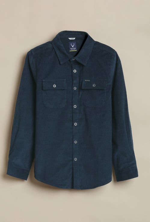 ALLEN SOLLY Boys Corduroy Sport Fit Shirt