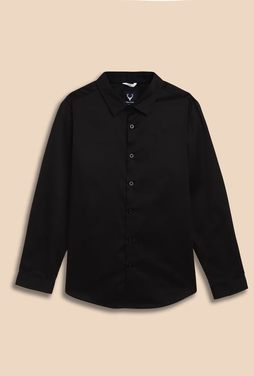 ALLEN SOLLY Boys Solid Slim Fit Shirt