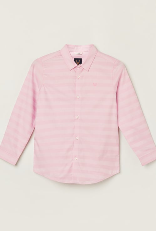 ALLEN SOLLY Boys Striped Slim Fit Shirt