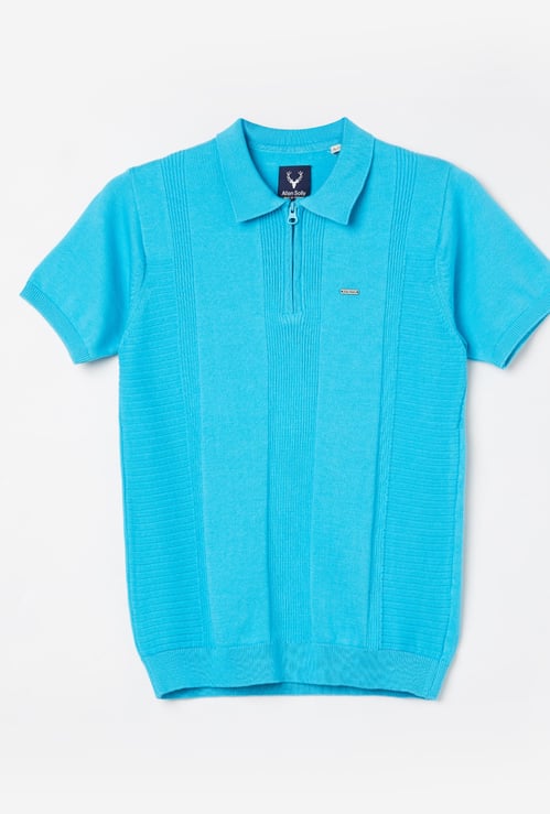 ALLEN SOLLY Boys Knitted Polo T-shirt