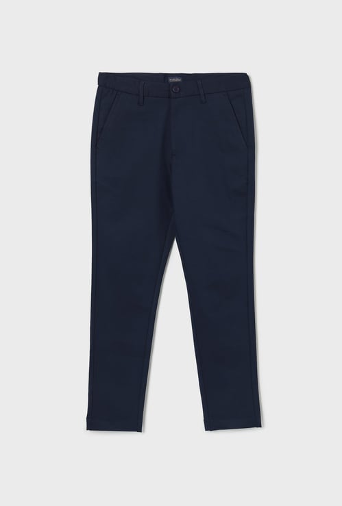 ALLEN SOLLY Boys Solid Slim Fit Trousers