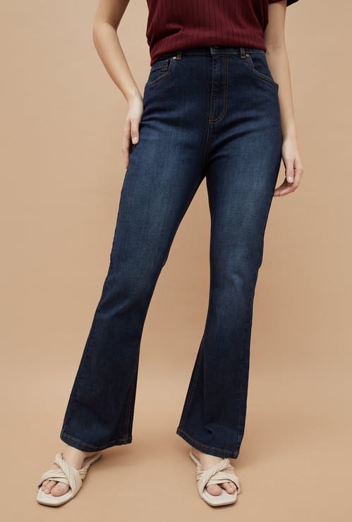 FAME FOREVER Solid Flared Jeans