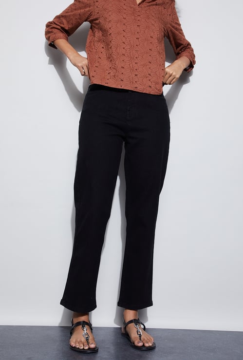 FAME FOREVER Solid High Waist Jeans
