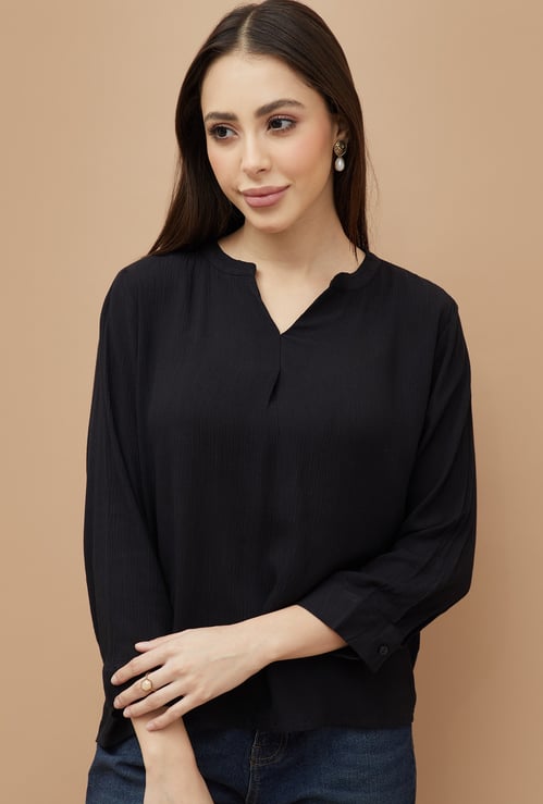 FAME FOREVER Solid Casual Top