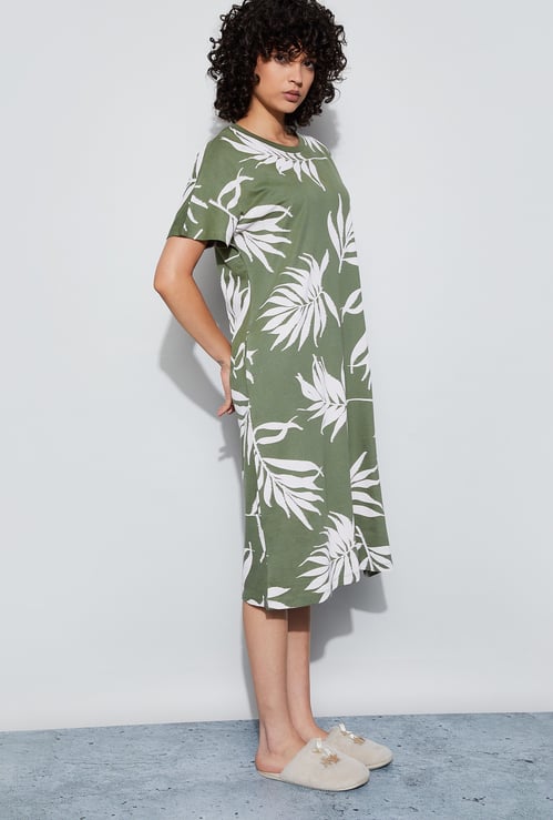 GINGER Leaf Print Night Dress