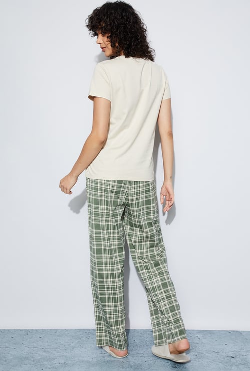 GINGER Checked Night Suit