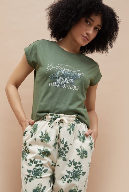 GINGER Typographic Print T-shirt