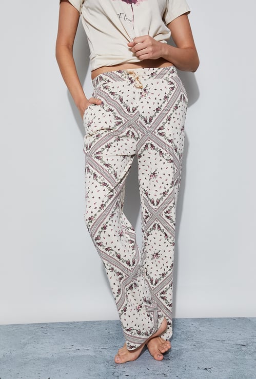 GINGER Printed Elasticated Pyjamas