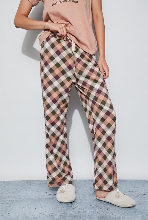 GINGER Checked Elasticated Pyjamas