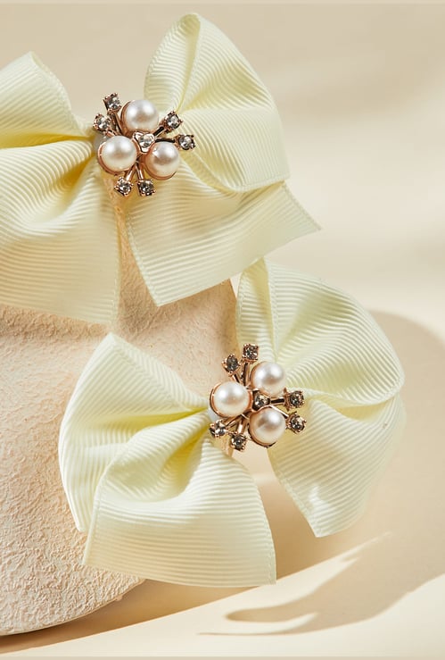 FAME FOREVER Embellished Alligator Hair Clips - Pack of 2